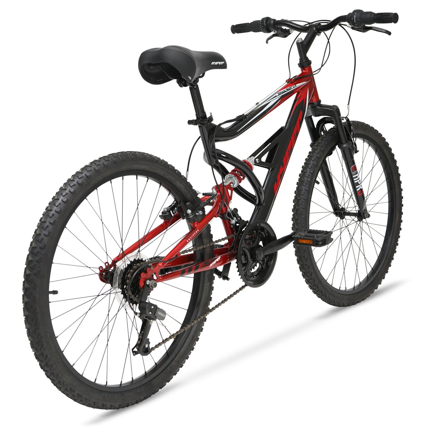 24in Hyper Shocker MTB-DS Red/Black | Hyper Bicycles