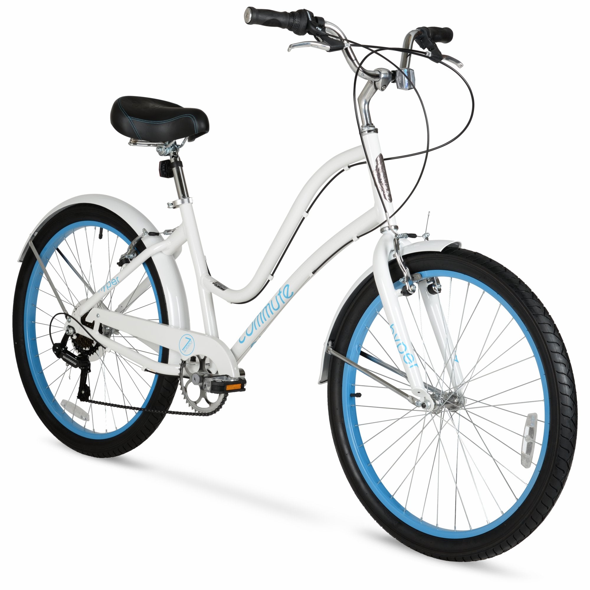 Hyper Bicycle Women's 26 inch Commuter Bike, White Hyper Bicycle Women's 26 inch Commuter Bike, White