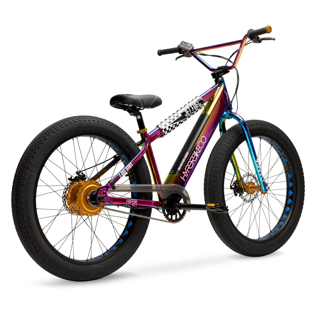 Hyper Bicycles Jet Fuel 26 inch 36v Electric BMX Fat Tire E-Bike for Adults, Pedal-Assist, 250w Motor