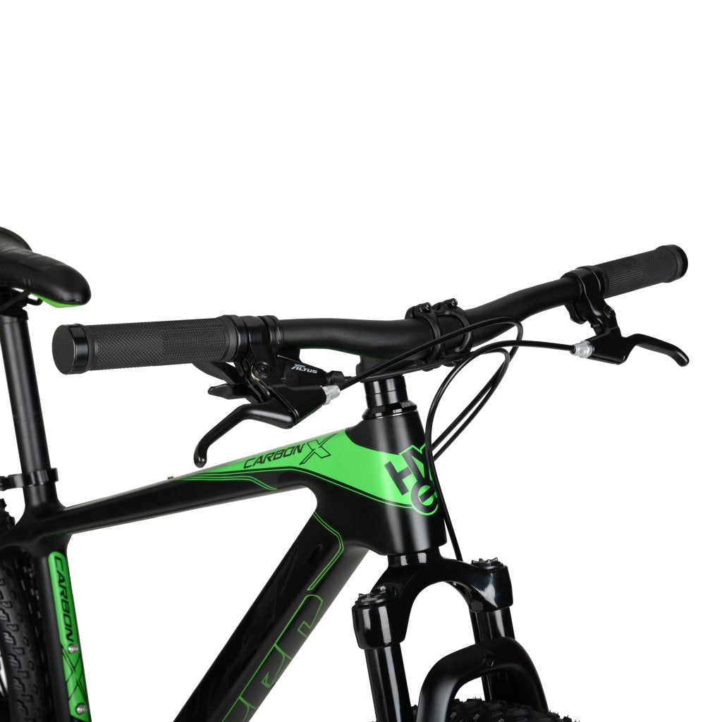 mountainbike 29 carbon Hyper Bicycles 29in Men's Carbon Fiber Mountain Bike, Black/Green