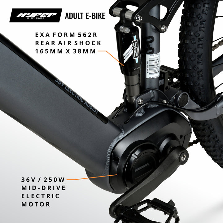 29in Hyper E-Ride Mountain Mid-Drive MTB-DS E-Bike