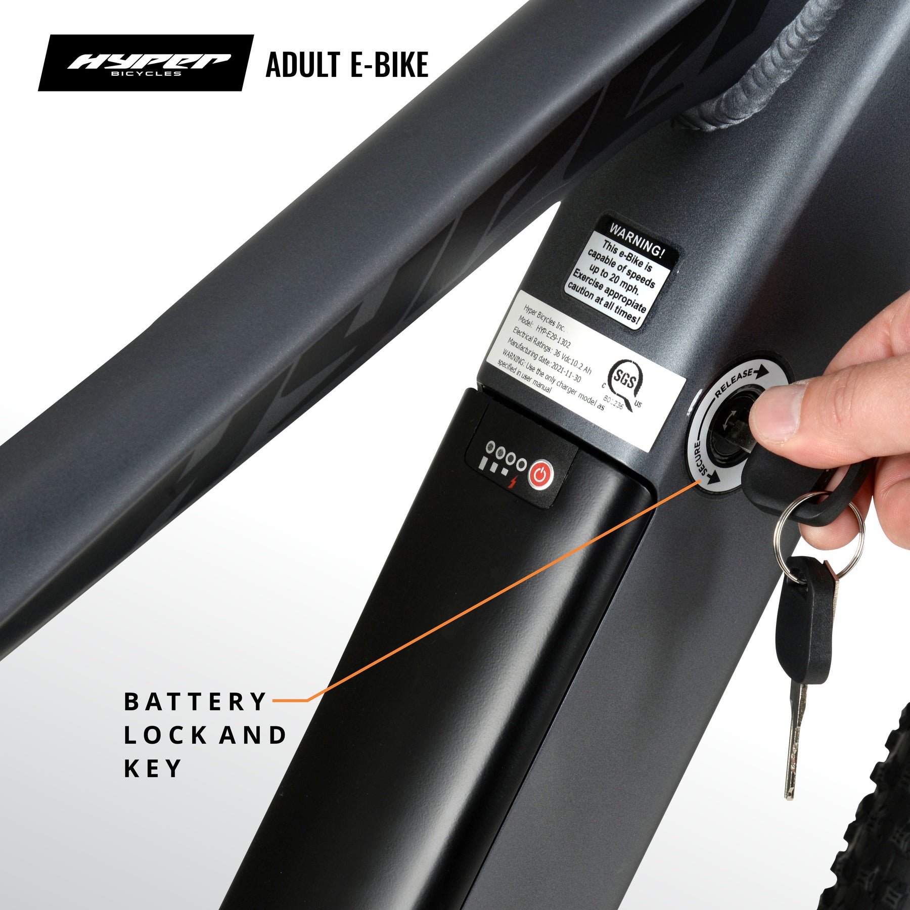 29in Hyper E-Ride Mountain Mid-Drive MTB-DS E-Bike | Hyper Bicycles