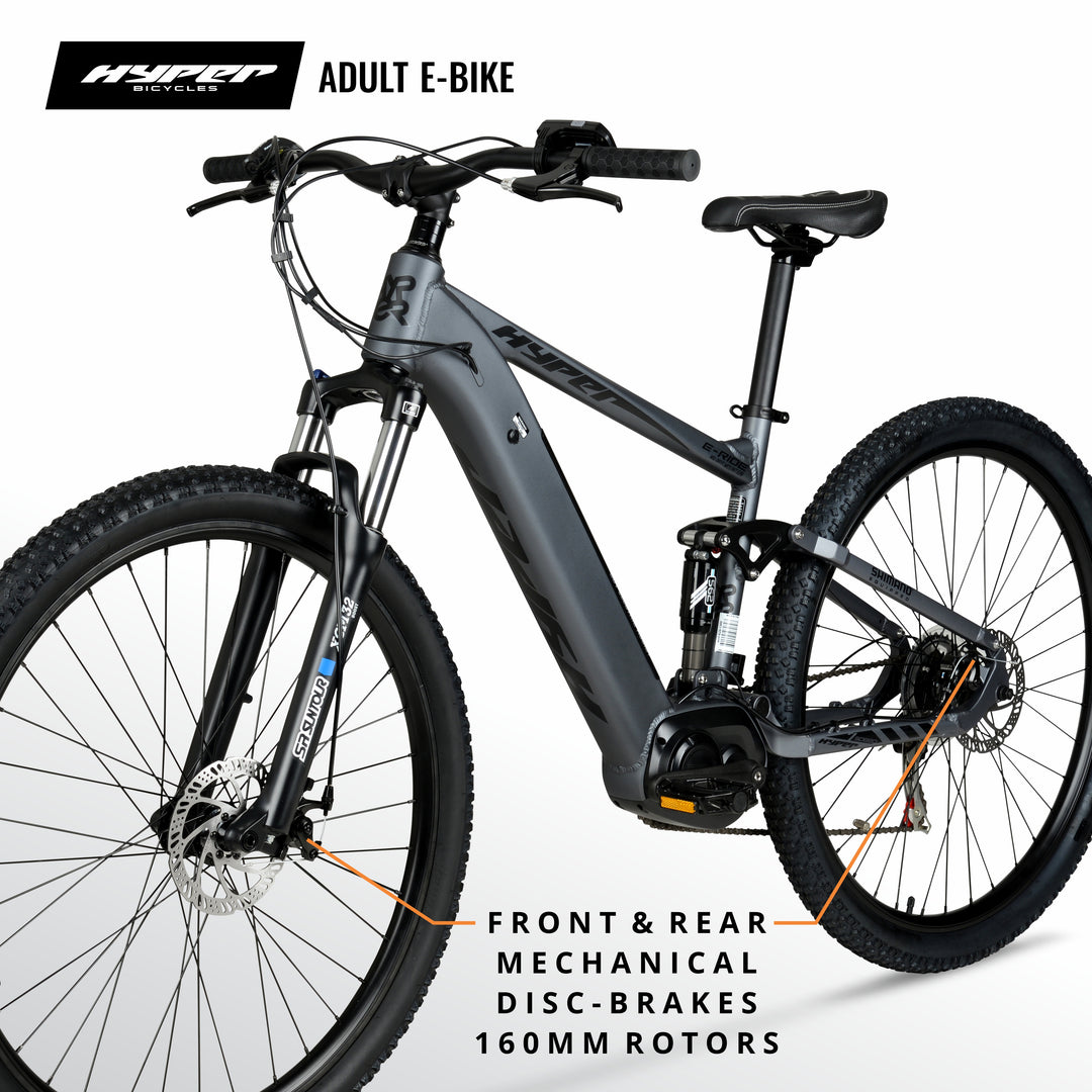 29in Hyper E-Ride Mountain Mid-Drive MTB-DS E-Bike Hyper Bicycles
