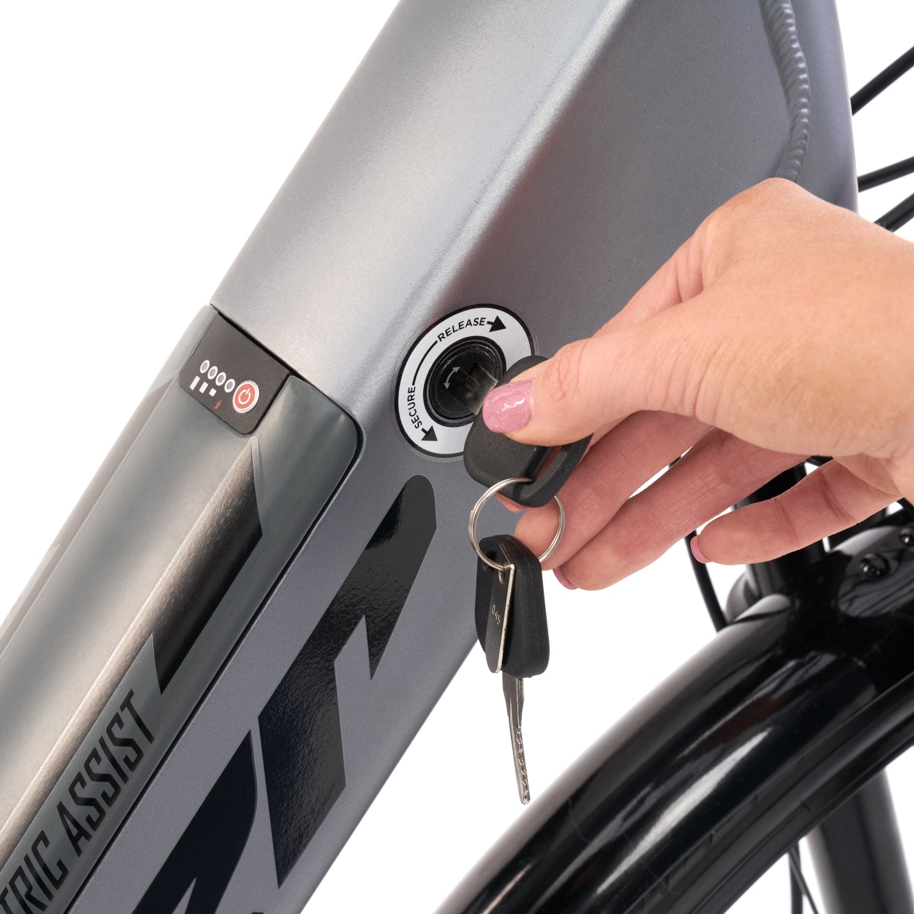 700c Hyper E-Ride City Mid-Drive E-Bike Grey | Hyper Bicycles