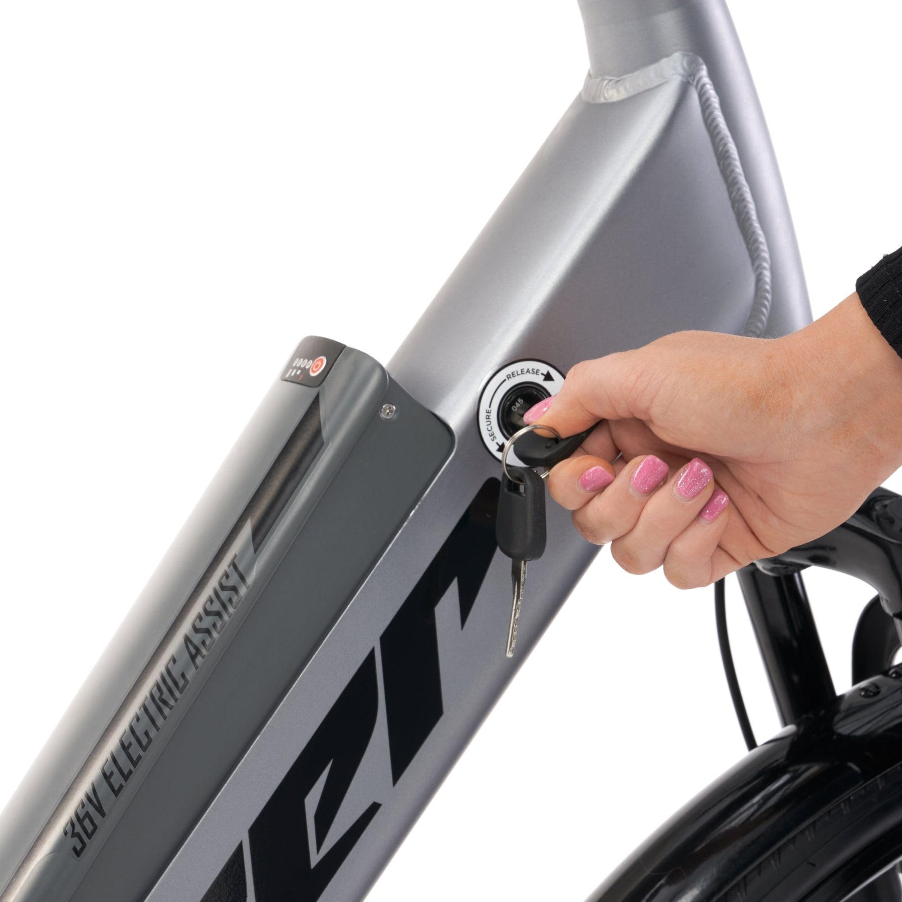 700c Hyper E-Ride City Mid-Drive E-Bike Grey | Hyper Bicycles