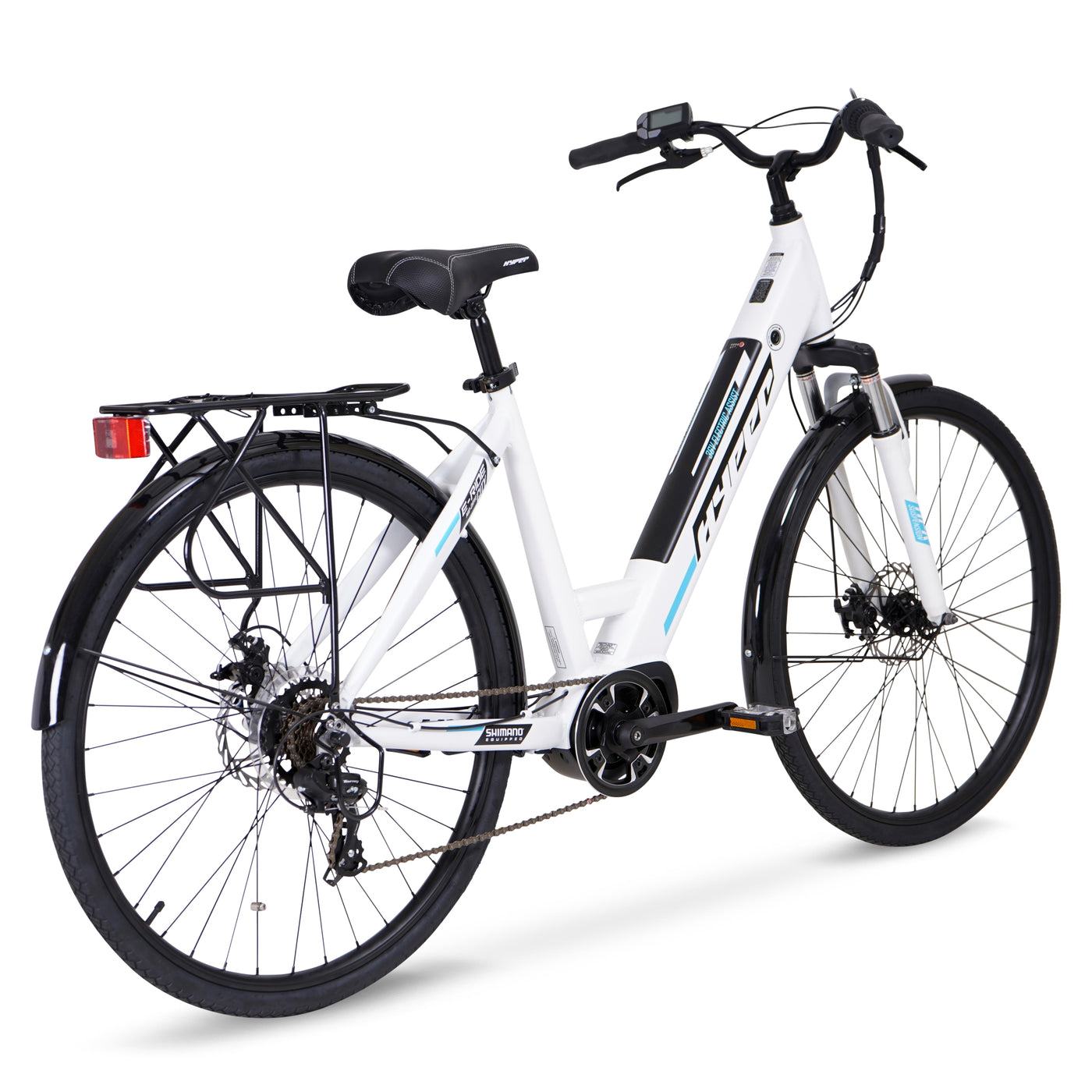 700c Hyper E-Ride City Mid-Drive E-Bike Grey | Hyper Bicycles