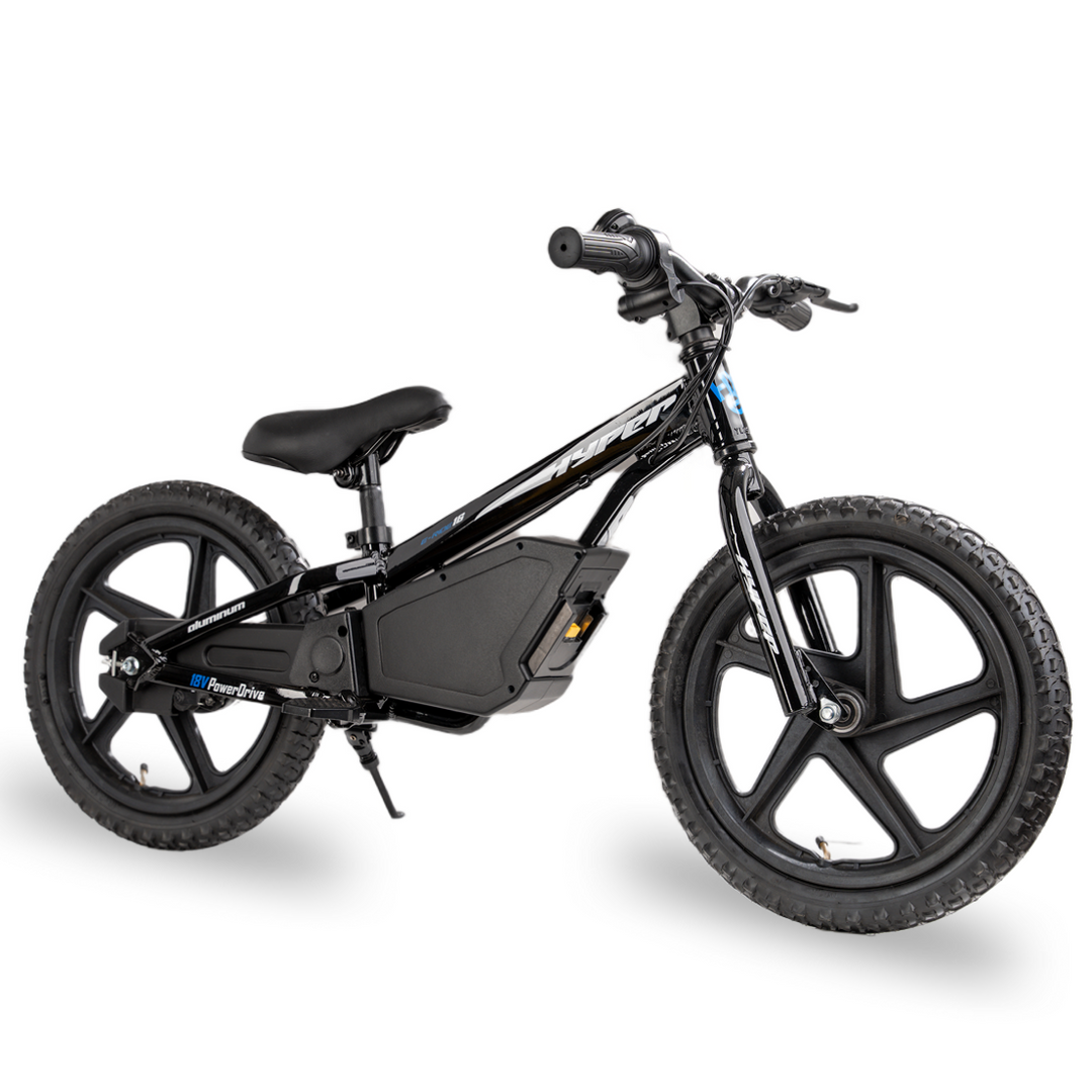 electric motor powered bicycle that recharges when you pedal Bike for Adults & Teens 500W | 23MPH 32 Miles Range | 14" Foldable E-Bike | UL 2849 Certified Safe | Removable 48V12A Battery All bikes are subject to cosmetic and product upgrades Hyper Bicycles 16" E-Balance Bike