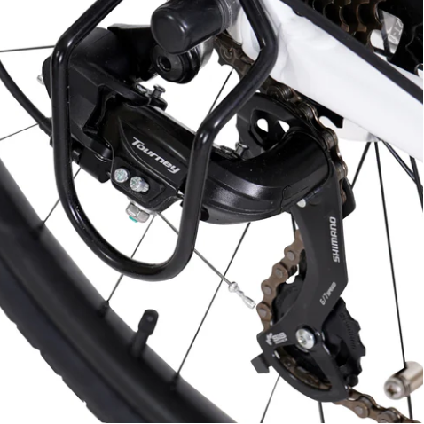 700C Mens 36V E-RIDE BIKE - Mid Drive (Grey) - Rear Derailleur