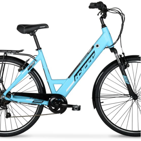 700C 36V E-RIDE City (BLUE) - Frame with Design
