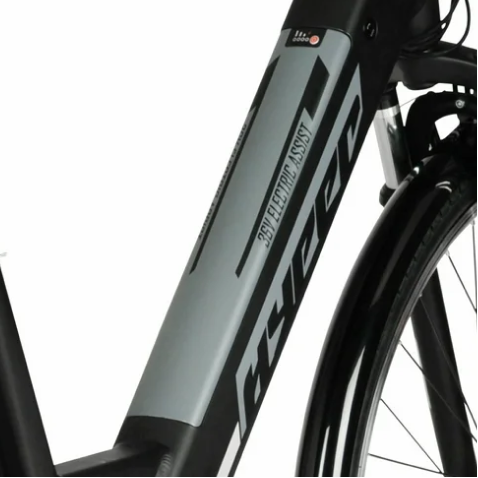 700C 36V E-RIDE City (BLACK) - Battery with Design