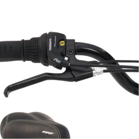 700C Mens 36V E-RIDE BIKE - Mid Drive (Grey) - Gripshifter with shifter cable