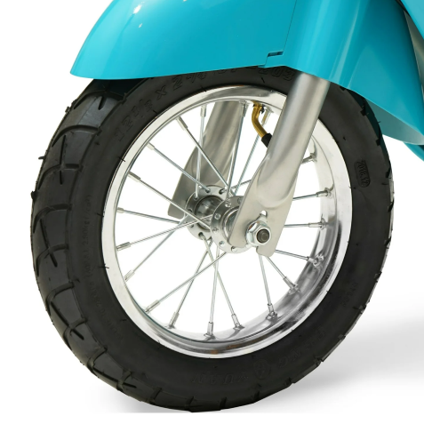 24V Retro Scooter Blue - Front Wheel (w/rim hub and spoke)
