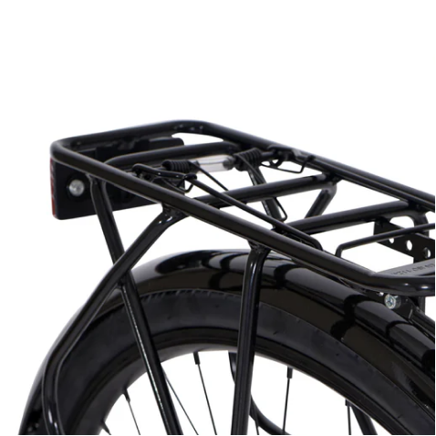 700C WOMENS 36V E-RIDE BIKE - Mid Drive (White) - Carrier