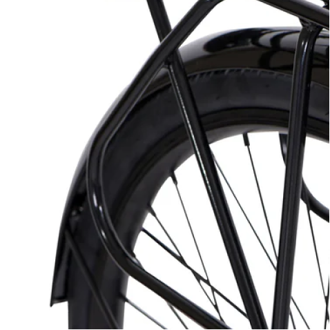 700C Mens 36V E-RIDE BIKE - Mid Drive (Grey) - Rear Fender