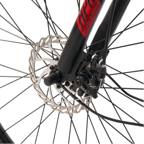 700C Mens 36V E-RIDE BIKE - Mid Drive (Grey) - Front Brake