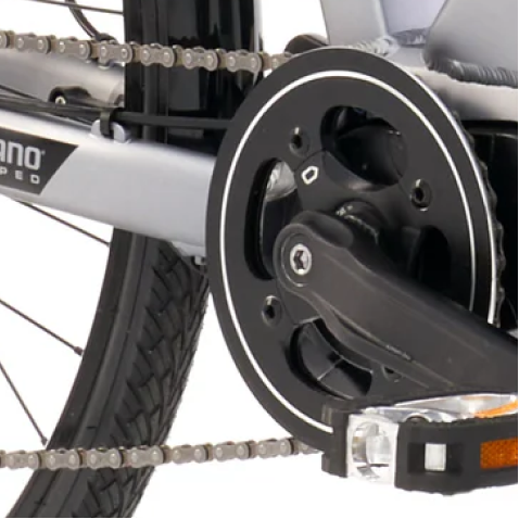 700C Mens 36V E-RIDE BIKE - Mid Drive (Grey) - Chain