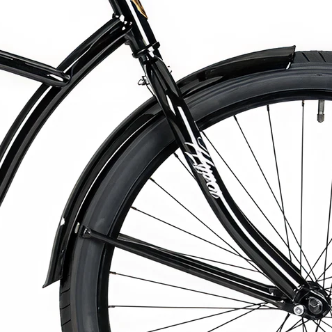 26in Easy Rider Steel Cruiser Black - F/FENDERS
