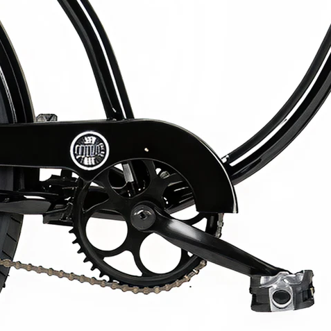 26in Easy Rider Steel Cruiser Black - CHAIN GUARD