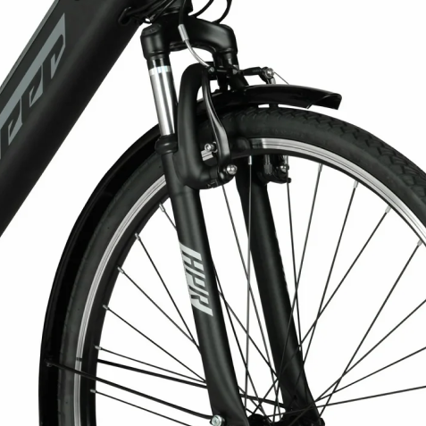 700C 36V E-RIDE City (BLACK) - Fork with Design