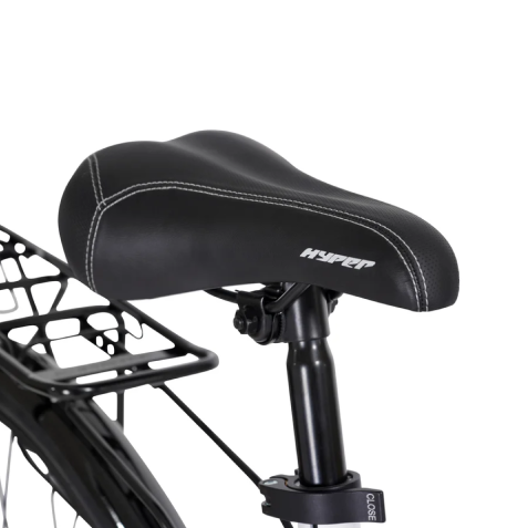 700C Mens 36V E-RIDE BIKE - Mid Drive (Grey) - Saddle