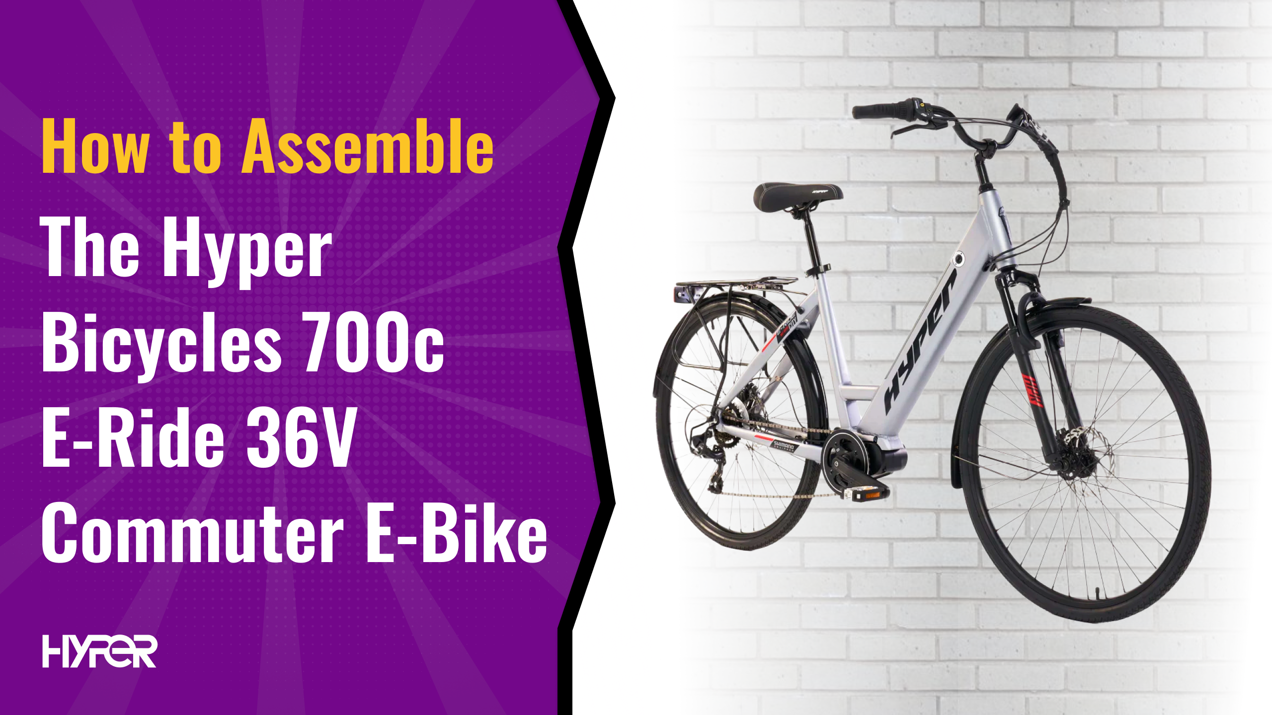 How to Assemble The Hyper Bicycles 700cE-Ride 36V Commuter E-Bike