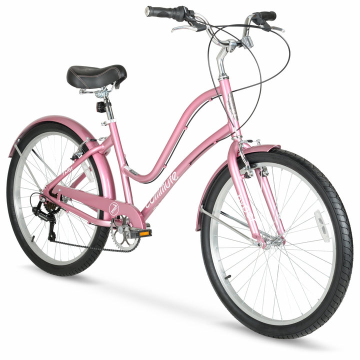 womens bicycles on sale 26in Hyper Commute Women's Bike Rose G-loomis nrx Beach Cruiser Bike with The spacious 30 liter Color:YOK X SLC NIGHT BLACK