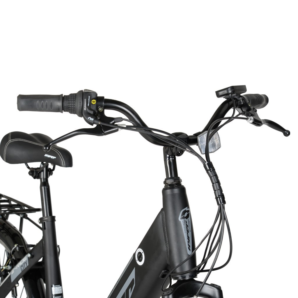 700c Hyper E-Ride City Electric Bike Black