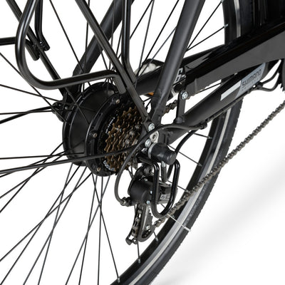 700c Hyper E-Ride City Electric Bike Black