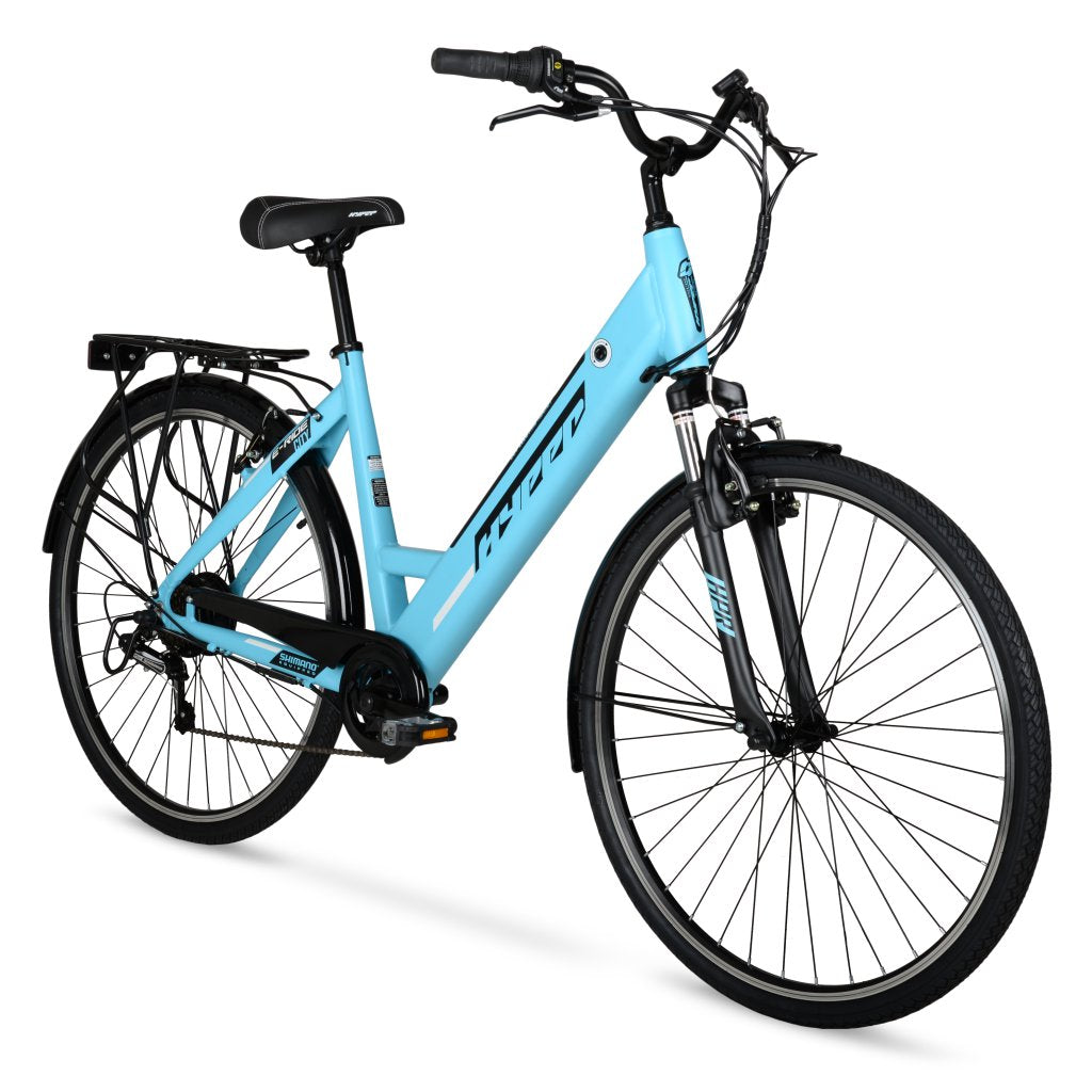 700c Hyper E-Ride City Electric Bike Blue
