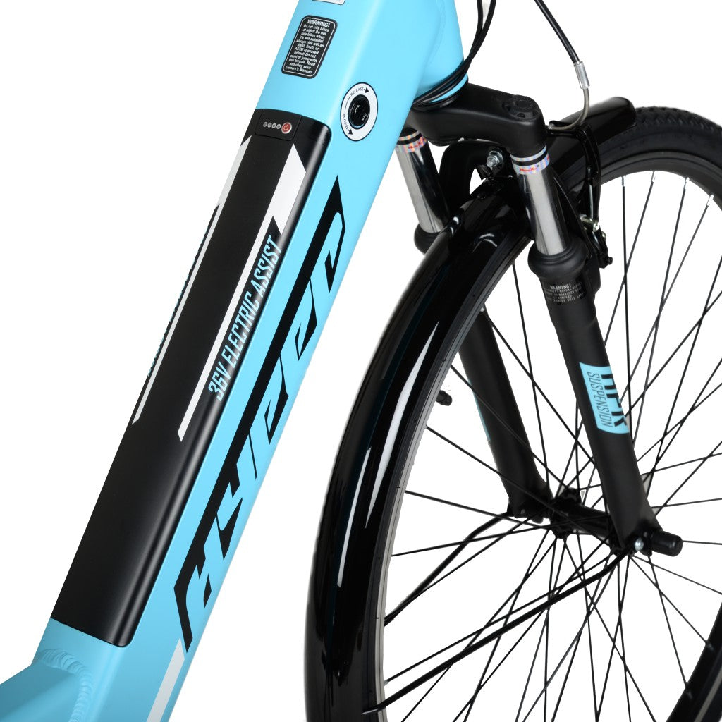 hyper e-ride 36v 700c electric bicycle 700c Hyper E-Ride City Electric Bike Blue