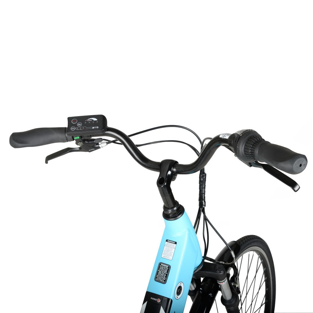 700c Hyper E Ride City Electric Bike Blue Hyper Bicycles
