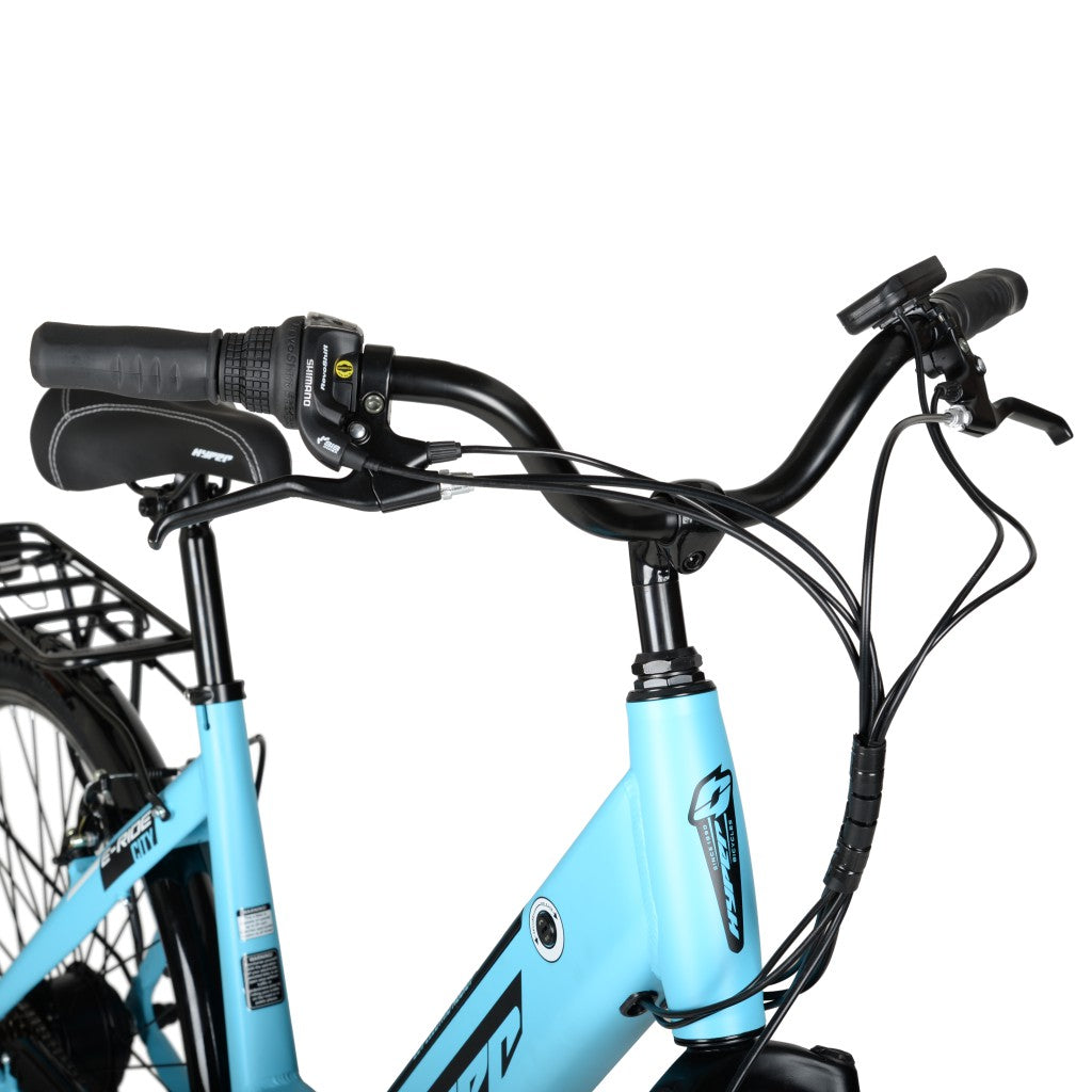 700c Hyper E-Ride City Electric Bike Blue | Hyper Bicycles